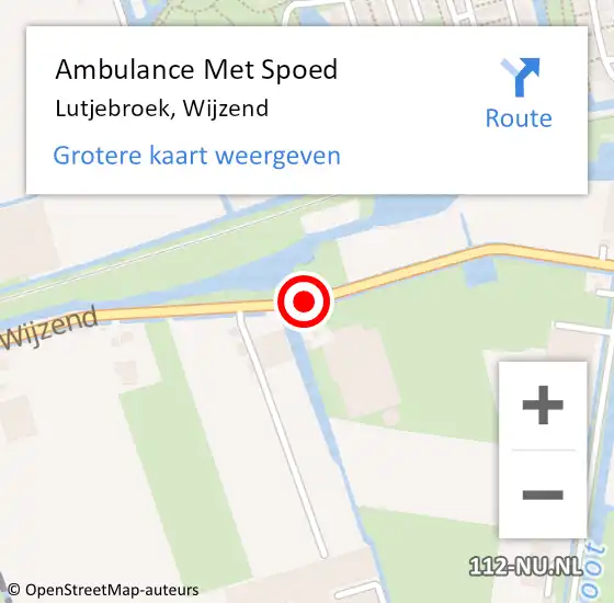 Locatie op kaart van de 112 melding: Ambulance Met Spoed Naar Lutjebroek, Wijzend op 14 augustus 2020 22:40