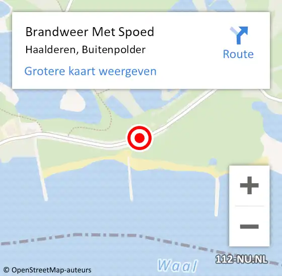 Locatie op kaart van de 112 melding: Brandweer Met Spoed Naar Haalderen, Buitenpolder op 16 augustus 2020 14:10