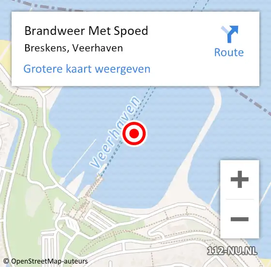 Locatie op kaart van de 112 melding: Brandweer Met Spoed Naar Breskens, Veerhaven op 16 augustus 2020 16:34