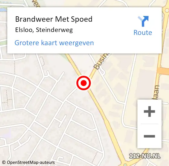 Locatie op kaart van de 112 melding: Brandweer Met Spoed Naar Elsloo, Steinderweg op 16 augustus 2020 18:13