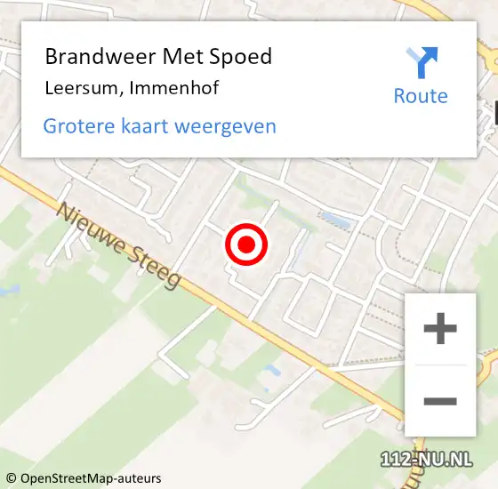 Locatie op kaart van de 112 melding: Brandweer Met Spoed Naar Leersum, Immenhof op 16 augustus 2020 19:44