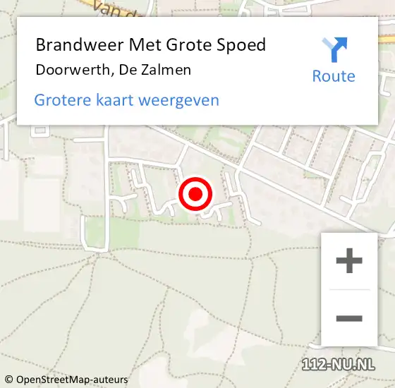 Locatie op kaart van de 112 melding: Brandweer Met Grote Spoed Naar Doorwerth, De Zalmen op 17 augustus 2020 07:14