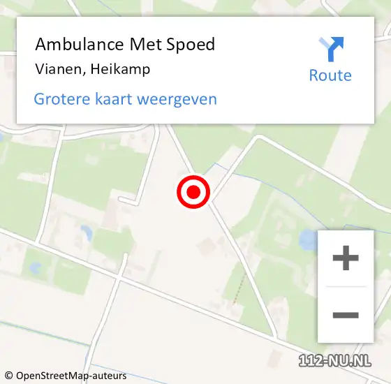 Locatie op kaart van de 112 melding: Ambulance Met Spoed Naar Vianen, Heikamp op 16 mei 2014 08:52