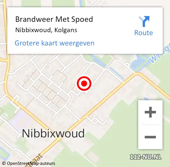 Locatie op kaart van de 112 melding: Brandweer Met Spoed Naar Nibbixwoud, Kolgans op 17 augustus 2020 19:16