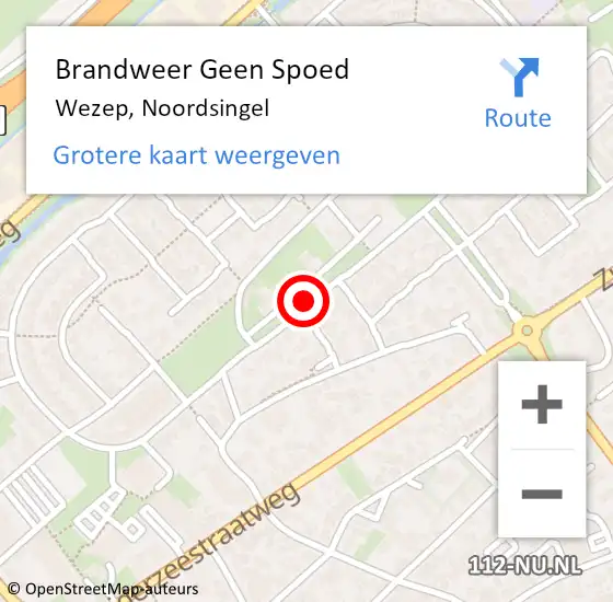 Locatie op kaart van de 112 melding: Brandweer Geen Spoed Naar Wezep, Noordsingel op 17 augustus 2020 20:12