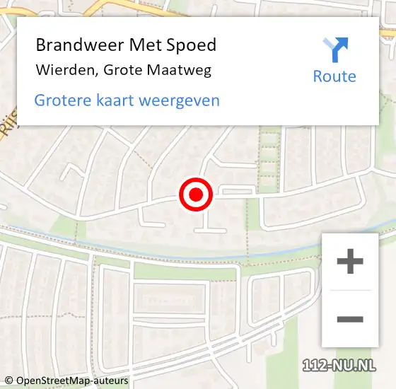 Locatie op kaart van de 112 melding: Brandweer Met Spoed Naar Wierden, Grote Maatweg op 17 augustus 2020 22:55