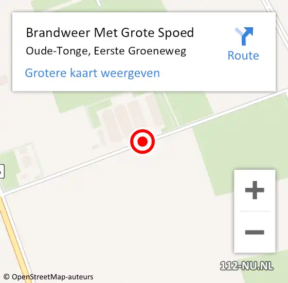 Locatie op kaart van de 112 melding: Brandweer Met Grote Spoed Naar Oude-Tonge, Eerste Groeneweg op 18 augustus 2020 10:23