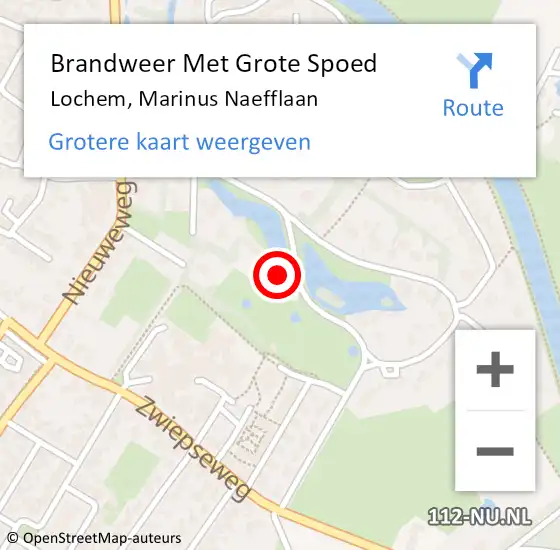 Locatie op kaart van de 112 melding: Brandweer Met Grote Spoed Naar Lochem, Marinus Naefflaan op 16 mei 2014 11:01