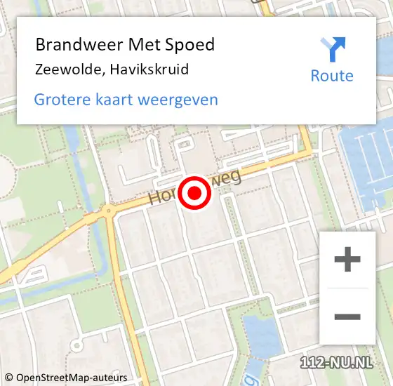 Locatie op kaart van de 112 melding: Brandweer Met Spoed Naar Zeewolde, Havikskruid op 19 augustus 2020 14:10