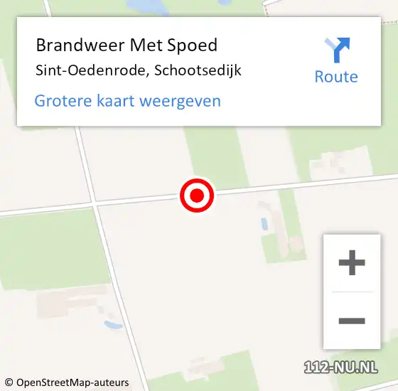 Locatie op kaart van de 112 melding: Brandweer Met Spoed Naar Sint-Oedenrode, Schootsedijk op 19 augustus 2020 17:29