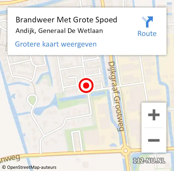 Locatie op kaart van de 112 melding: Brandweer Met Grote Spoed Naar Andijk, Generaal De Wetlaan op 19 augustus 2020 18:27