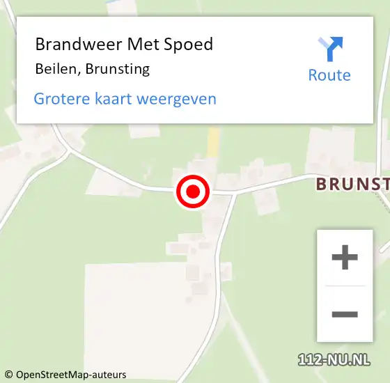 Locatie op kaart van de 112 melding: Brandweer Met Spoed Naar Beilen, Brunsting op 20 augustus 2020 12:11