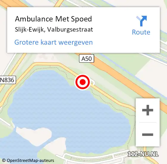 Locatie op kaart van de 112 melding: Ambulance Met Spoed Naar Slijk-Ewijk, Valburgsestraat op 21 augustus 2020 12:21