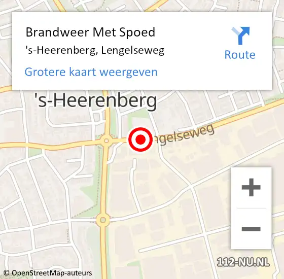 Locatie op kaart van de 112 melding: Brandweer Met Spoed Naar 's-Heerenberg, Lengelseweg op 21 augustus 2020 15:57