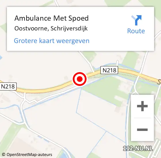 Locatie op kaart van de 112 melding: Ambulance Met Spoed Naar Oostvoorne, Schrijversdijk op 23 augustus 2020 10:31