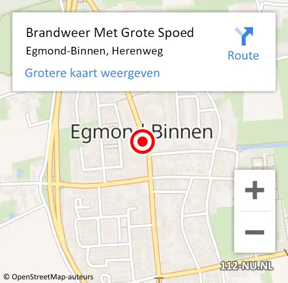 Locatie op kaart van de 112 melding: Brandweer Met Grote Spoed Naar Egmond-Binnen, Herenweg op 23 augustus 2020 12:01