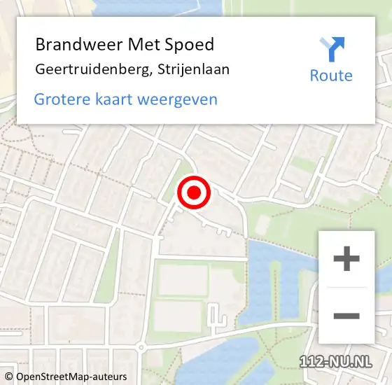 Locatie op kaart van de 112 melding: Brandweer Met Spoed Naar Geertruidenberg, Strijenlaan op 16 mei 2014 19:24