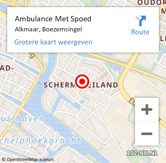 Locatie op kaart van de 112 melding: Ambulance Met Spoed Naar Alkmaar, Boezemsingel op 24 augustus 2020 20:36