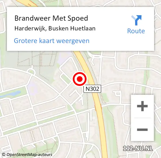 Locatie op kaart van de 112 melding: Brandweer Met Spoed Naar Harderwijk, Busken Huetlaan op 24 augustus 2020 21:17