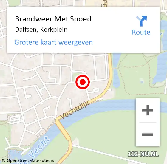 Locatie op kaart van de 112 melding: Brandweer Met Spoed Naar Dalfsen, Kerkplein op 25 augustus 2020 13:30