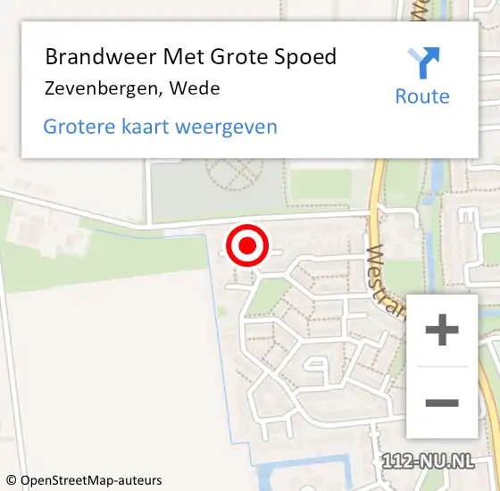 Locatie op kaart van de 112 melding: Brandweer Met Grote Spoed Naar Zevenbergen, Wede op 25 augustus 2020 17:23