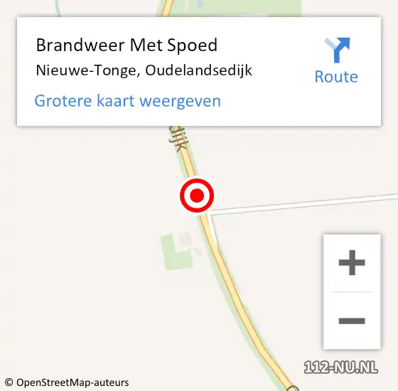 Locatie op kaart van de 112 melding: Brandweer Met Spoed Naar Nieuwe-Tonge, Oudelandsedijk op 26 augustus 2020 00:19