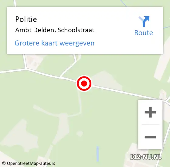 Locatie op kaart van de 112 melding: Politie Ambt Delden, Schoolstraat op 26 augustus 2020 07:25