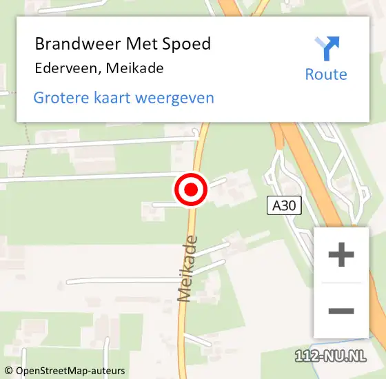 Locatie op kaart van de 112 melding: Brandweer Met Spoed Naar Ederveen, Meikade op 26 augustus 2020 09:50