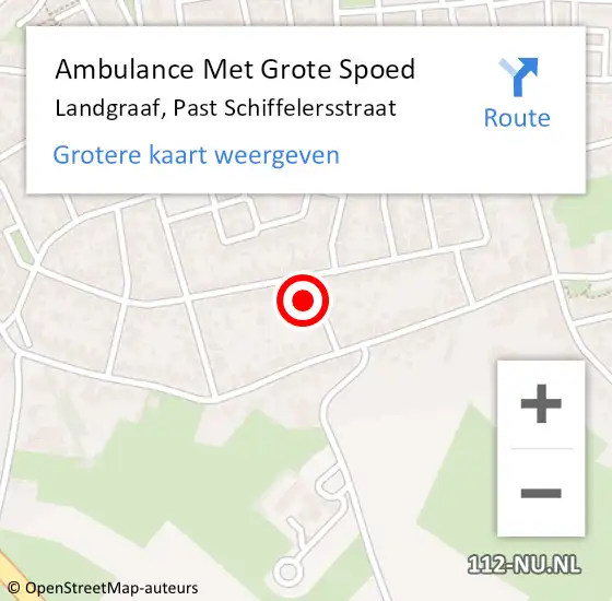 Locatie op kaart van de 112 melding: Ambulance Met Grote Spoed Naar Landgraaf, Past Schiffelersstraat op 17 mei 2014 00:59