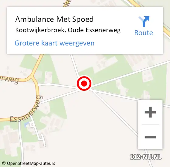 Locatie op kaart van de 112 melding: Ambulance Met Spoed Naar Kootwijkerbroek, Oude Essenerweg op 17 mei 2014 01:40