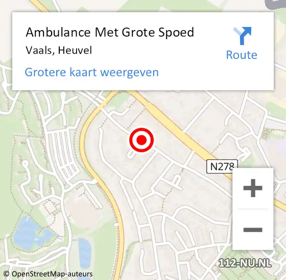 Locatie op kaart van de 112 melding: Ambulance Met Grote Spoed Naar Vaals, Heuvel op 27 augustus 2020 10:30