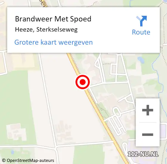 Locatie op kaart van de 112 melding: Brandweer Met Spoed Naar Heeze, Sterkselseweg op 28 augustus 2020 16:04