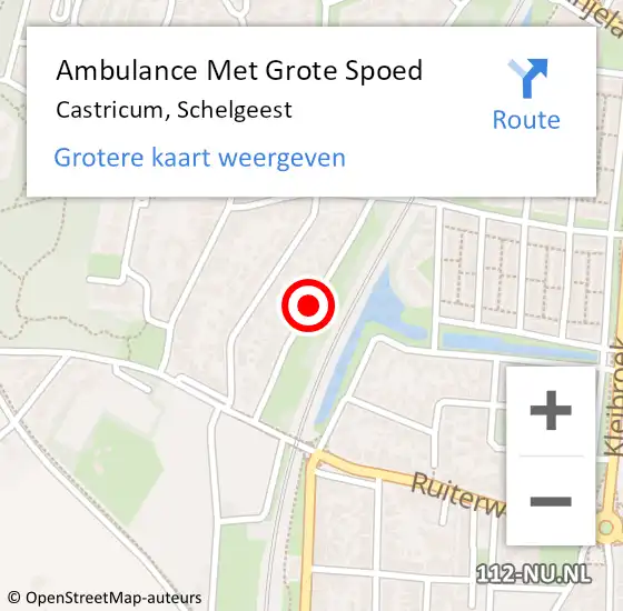 Locatie op kaart van de 112 melding: Ambulance Met Grote Spoed Naar Castricum, Schelgeest op 29 augustus 2020 00:16