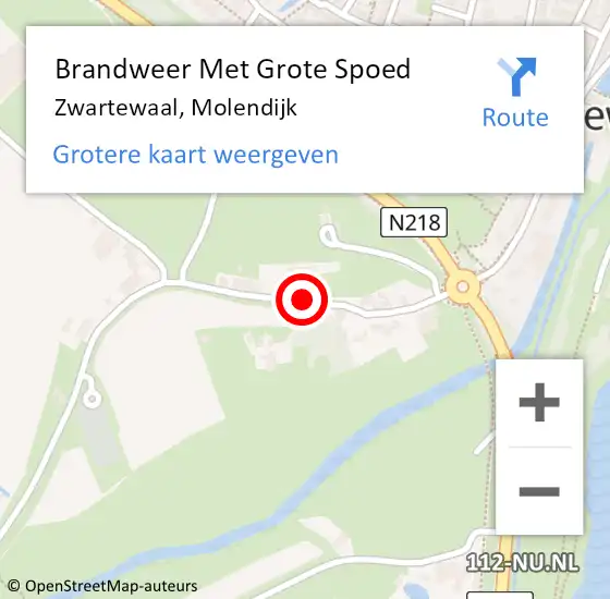 Locatie op kaart van de 112 melding: Brandweer Met Grote Spoed Naar Zwartewaal, Molendijk op 29 augustus 2020 12:41