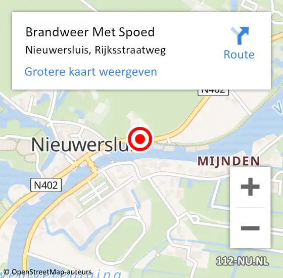 Locatie op kaart van de 112 melding: Brandweer Met Spoed Naar Nieuwersluis, Rijksstraatweg op 29 augustus 2020 18:32