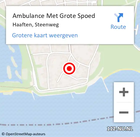 Locatie op kaart van de 112 melding: Ambulance Met Grote Spoed Naar Haaften, Steenweg op 17 mei 2014 12:09