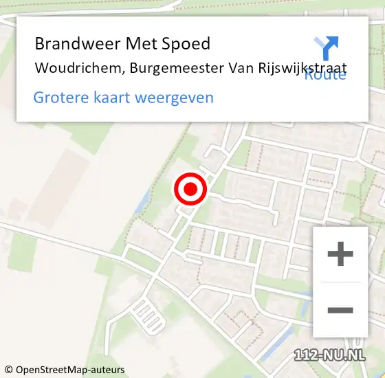 Locatie op kaart van de 112 melding: Brandweer Met Spoed Naar Woudrichem, Burgemeester Van Rijswijkstraat op 30 augustus 2020 14:05