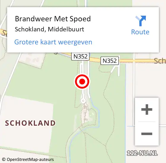 Locatie op kaart van de 112 melding: Brandweer Met Spoed Naar Schokland, Middelbuurt op 1 september 2020 07:10