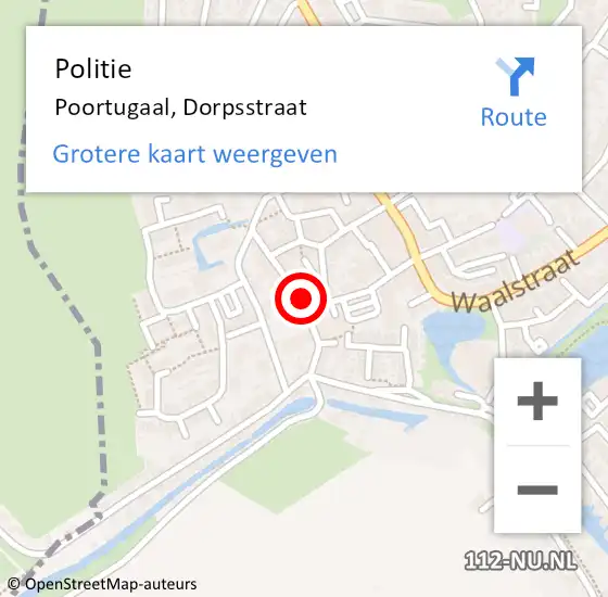 Locatie op kaart van de 112 melding: Politie Poortugaal, Dorpsstraat op 2 september 2020 18:42