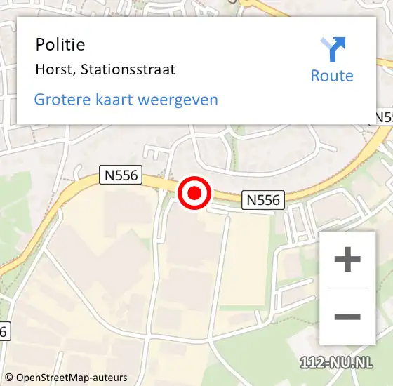 Locatie op kaart van de 112 melding: Politie Horst, Stationsstraat op 3 september 2020 07:49