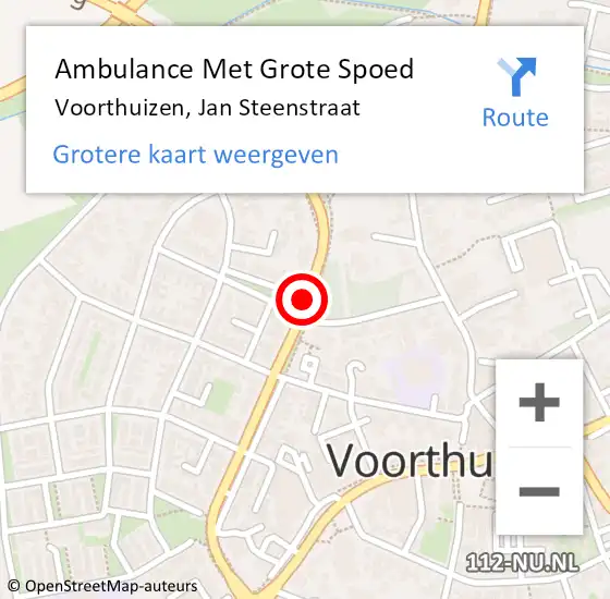 Locatie op kaart van de 112 melding: Ambulance Met Grote Spoed Naar Voorthuizen, Jan Steenstraat op 3 september 2020 16:40