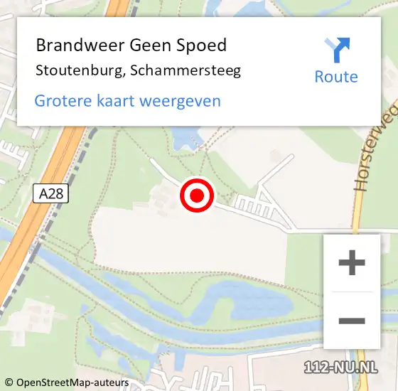 Locatie op kaart van de 112 melding: Brandweer Geen Spoed Naar Stoutenburg, Schammersteeg op 3 september 2020 23:05