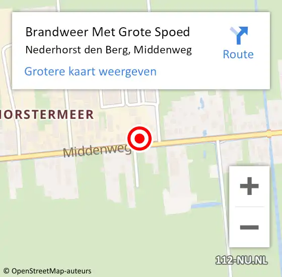 Locatie op kaart van de 112 melding: Brandweer Met Grote Spoed Naar Nederhorst den Berg, Middenweg op 17 mei 2014 21:47