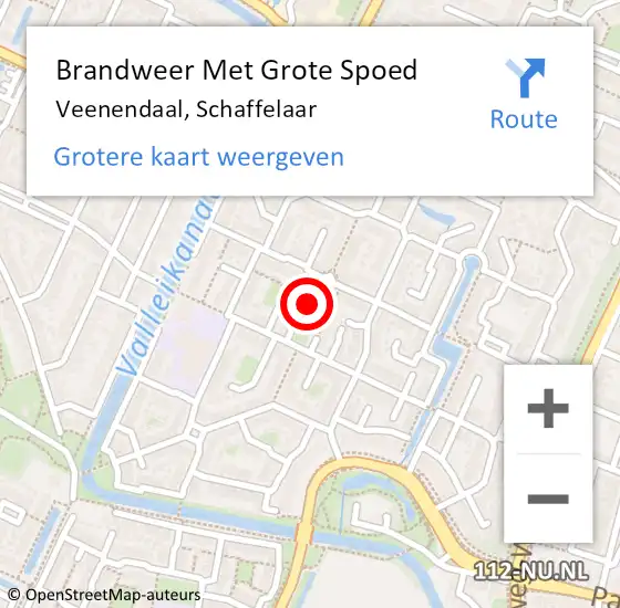 Locatie op kaart van de 112 melding: Brandweer Met Grote Spoed Naar Veenendaal, Schaffelaar op 4 september 2020 09:40