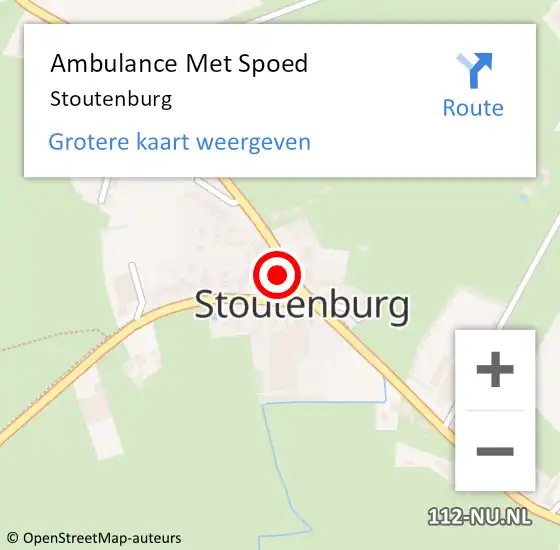 Locatie op kaart van de 112 melding: Ambulance Met Spoed Naar Stoutenburg op 5 september 2020 07:16