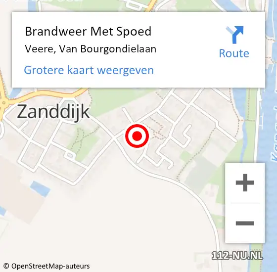 Locatie op kaart van de 112 melding: Brandweer Met Spoed Naar Veere, Van Bourgondielaan op 5 september 2020 10:56