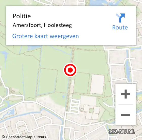 Locatie op kaart van de 112 melding: Politie Amersfoort, Hoolesteeg op 6 september 2020 19:01