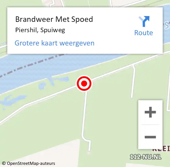 Locatie op kaart van de 112 melding: Brandweer Met Spoed Naar Piershil, Spuiweg op 7 september 2020 09:45