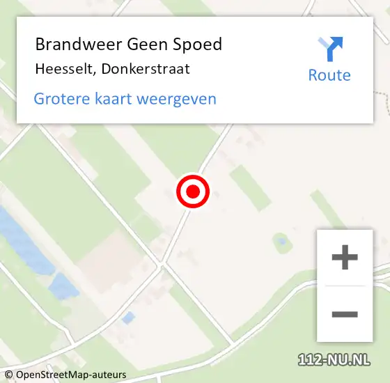 Locatie op kaart van de 112 melding: Brandweer Geen Spoed Naar Heesselt, Donkerstraat op 7 september 2020 10:30