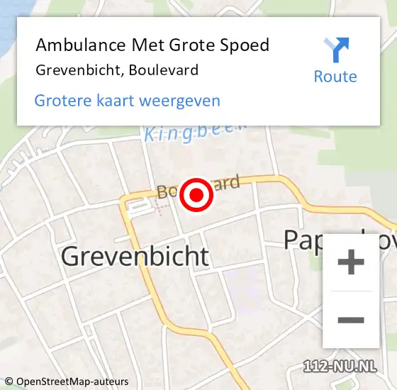 Locatie op kaart van de 112 melding: Ambulance Met Grote Spoed Naar Grevenbicht, Boulevard op 18 mei 2014 11:16